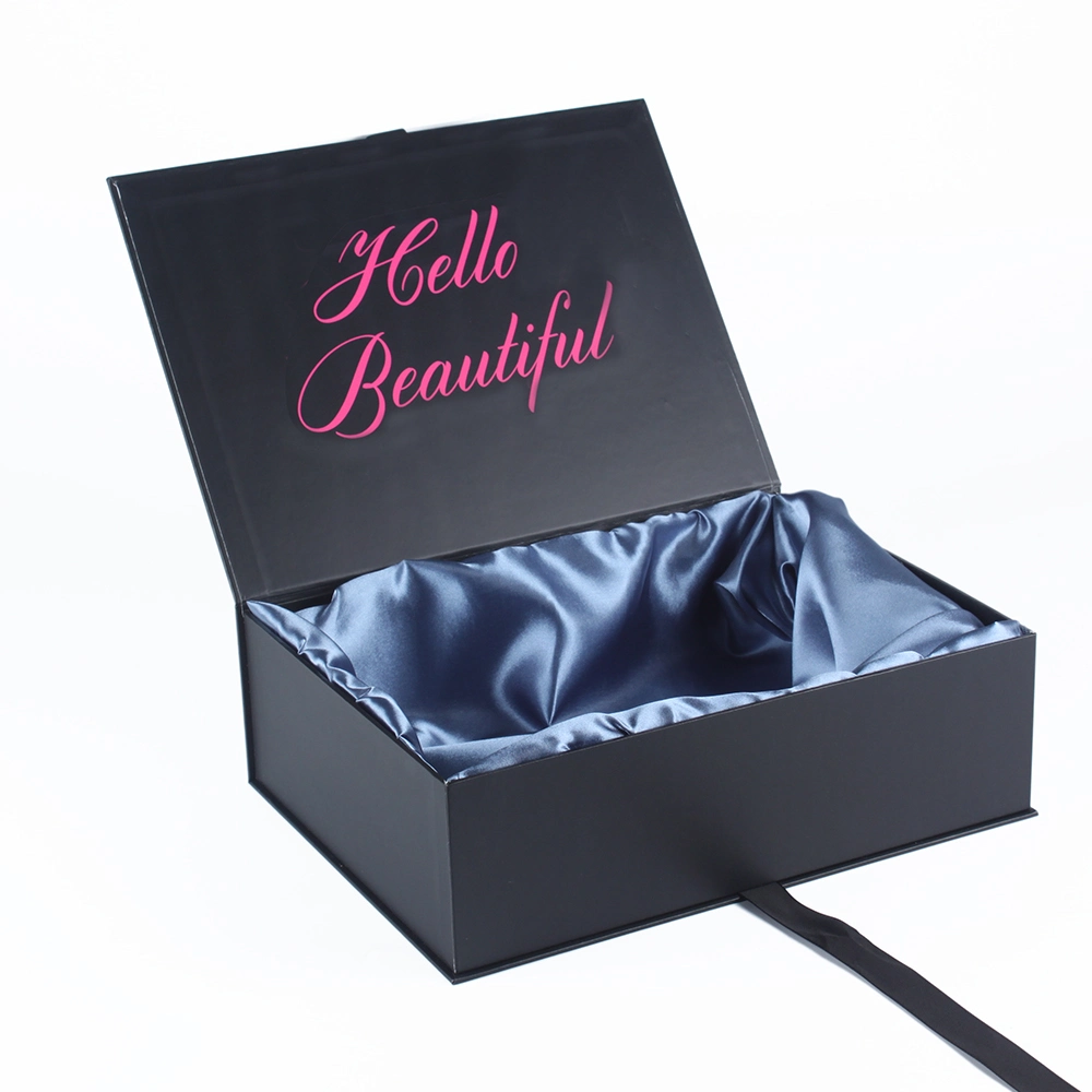 China Factory Wholesale Custom Logo Luxury Wig Boxes Bundle Hair Extension Packaging Box, Foldable Rigid Paper Packaging Box